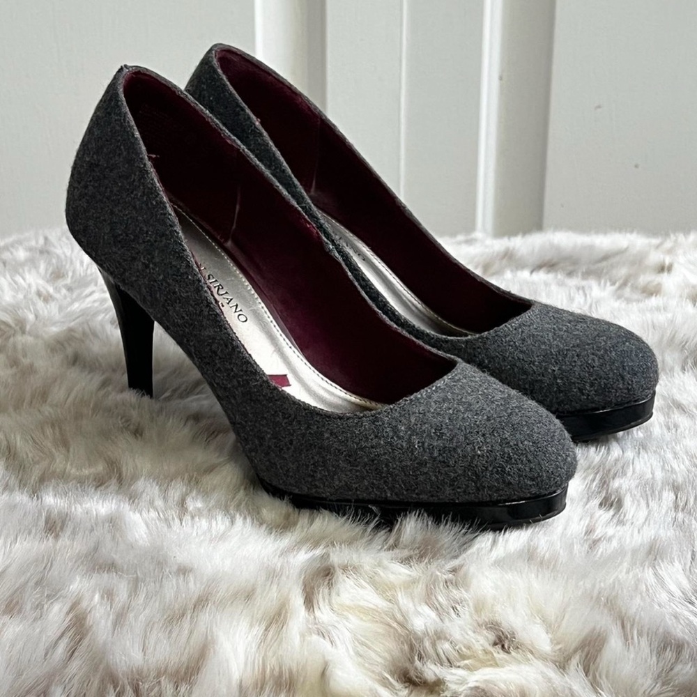 Gray Heeled Pumps